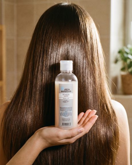 shampoo and beautiful hair